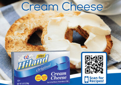 Hiland Cream Cheese Shelf Dangler